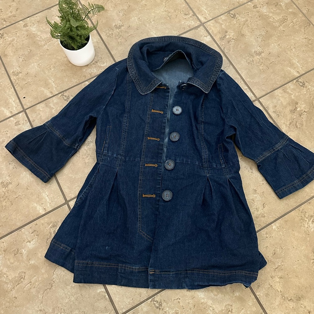 DENIM BUTTON DOWN TOP - Picture 2 of 7